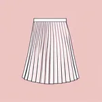 light pink pleated skirt image